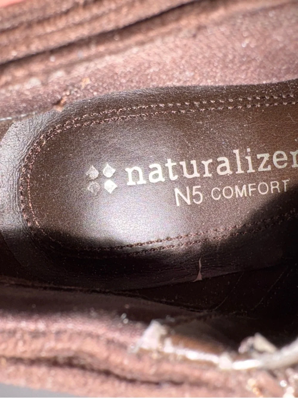 Naturalizer‎ Brown Suede Heeled Booties with Cream Shearling Size 6.5